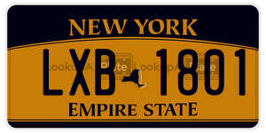 LXB1801  license plate in NY
