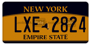 LXE2824  license plate in NY