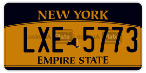 LXE5773  license plate in NY