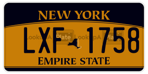 LXF1758  license plate in NY
