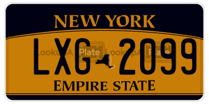 LXG-2099  license plate in NY