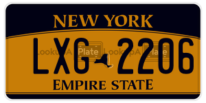 LXG2206  license plate in NY