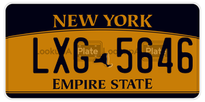 LXG5646  license plate in NY