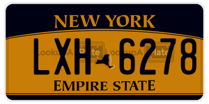 LXH6278  license plate in NY