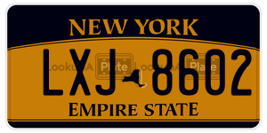 LXJ8602  license plate in NY