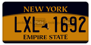 LXL1692  license plate in NY