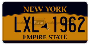 LXL1962  license plate in NY