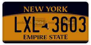 LXL3603  license plate in NY