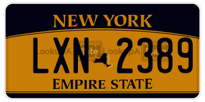LXN2389  license plate in NY