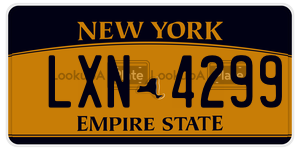 LXN4299  license plate in NY