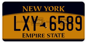 LXY6589  license plate in NY