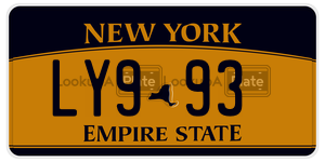 LY993  license plate in NY