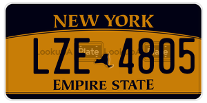 LZE4805  license plate in NY
