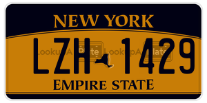 LZH1429  license plate in NY