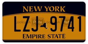 LZJ9741  license plate in NY