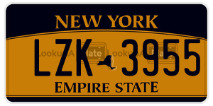 LZK3955  license plate in NY