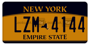 LZM4144  license plate in NY