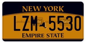 LZM5530  license plate in NY