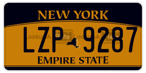 LZP9287  license plate in NY
