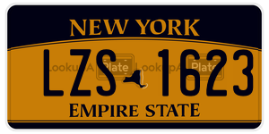 LZS1623  license plate in NY