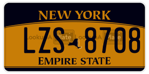 LZS8708  license plate in NY