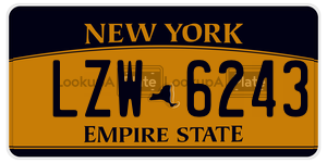 LZW-6243  license plate in NY