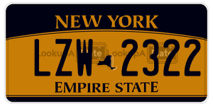 LZW2322  license plate in NY
