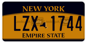 LZX1744  license plate in NY