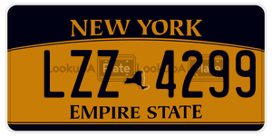 LZZ4299  license plate in NY