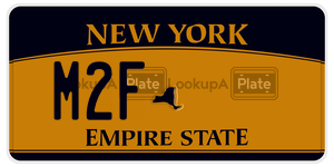 M2F  license plate in NY