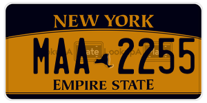 MAA2255  license plate in NY