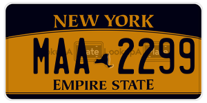 MAA2299  license plate in NY