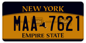 MAA7621  license plate in NY