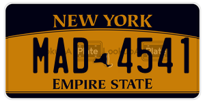 MAD4541 license plate in New York