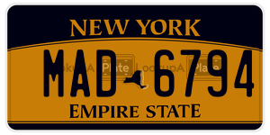 MAD6794  license plate in NY