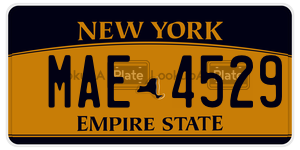 MAE4529  license plate in NY