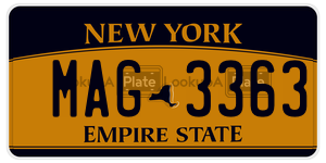 MAG3363  license plate in NY