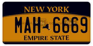 MAH6669  license plate in NY