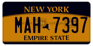 MAH7397  license plate in NY