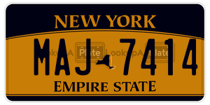 MAJ7414  license plate in NY