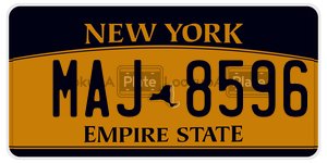 MAJ8596  license plate in NY