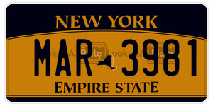 MAR3981  license plate in NY