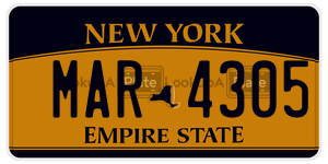 MAR4305  license plate in NY