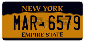 MAR6579  license plate in NY