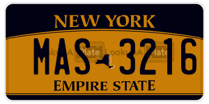 MAS3216  license plate in NY