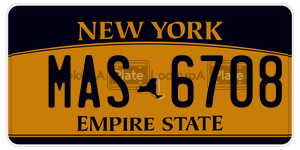 MAS6708  license plate in NY