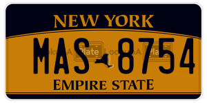 MAS8754  license plate in NY