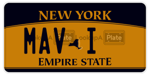 MAVI  license plate in NY