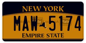 MAW5174  license plate in NY