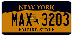 MAX3203  license plate in NY